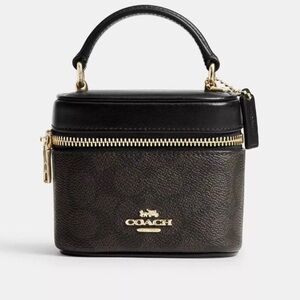 Coach Black and Gold Cosmetic Case bag